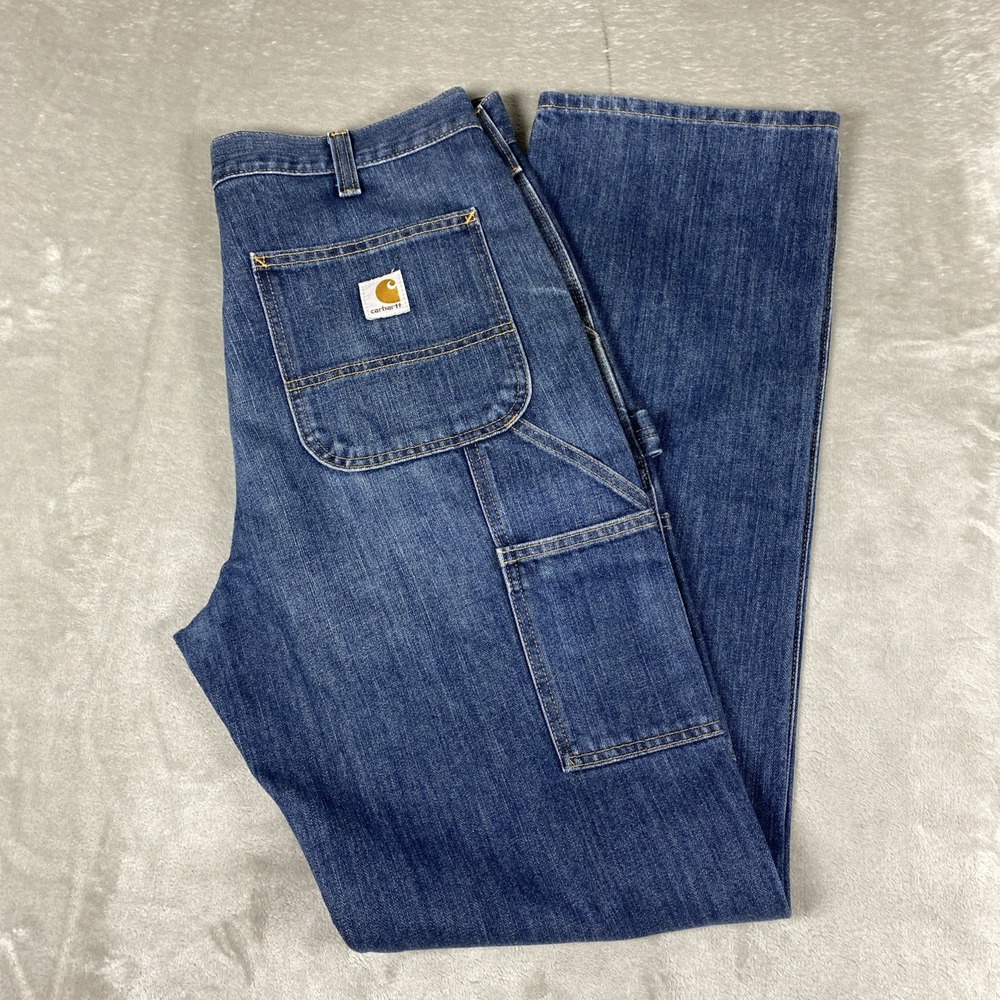 Carhartt Carpenter  Holter Jeans Men's 36x34 Blue Utility Relaxed Fit 103327–966